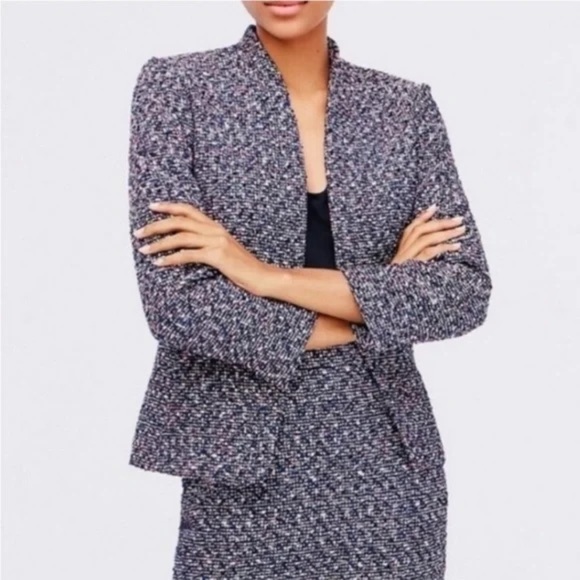 J. Crew Going out blazer in pink confetti tweed - Picture 1 of 9